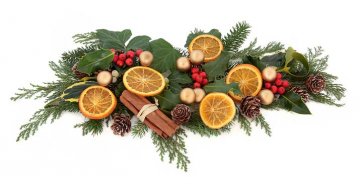 sušené pomeranče využijeme k vánočním dekoracím