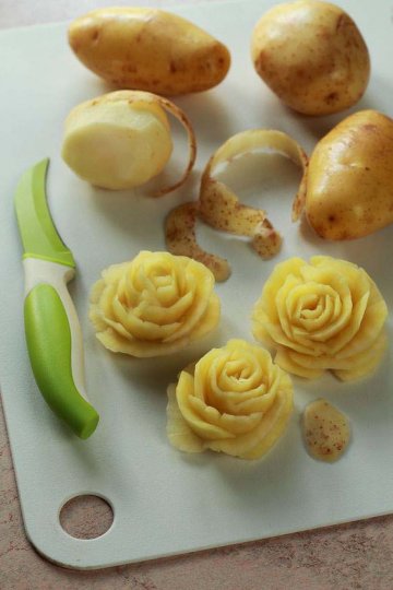 příprava růží z brambor